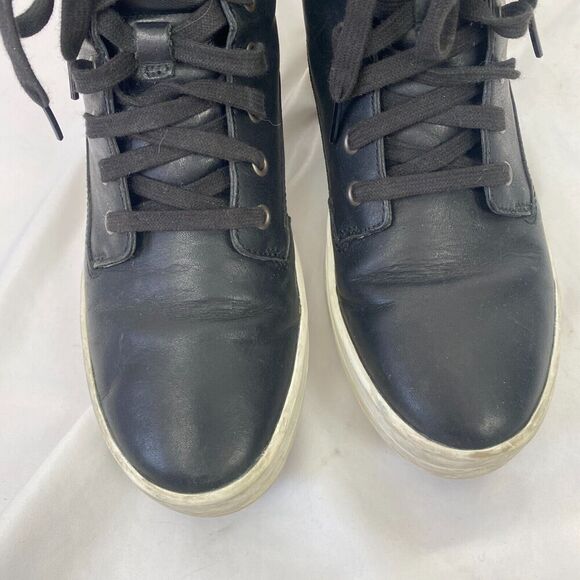 Timberland Mayliss 6-inch Platform Sneaker Boots Women Size 7 Black Leather - Picture 6 of 11